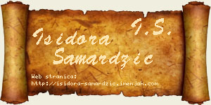 Isidora Samardžić vizit kartica